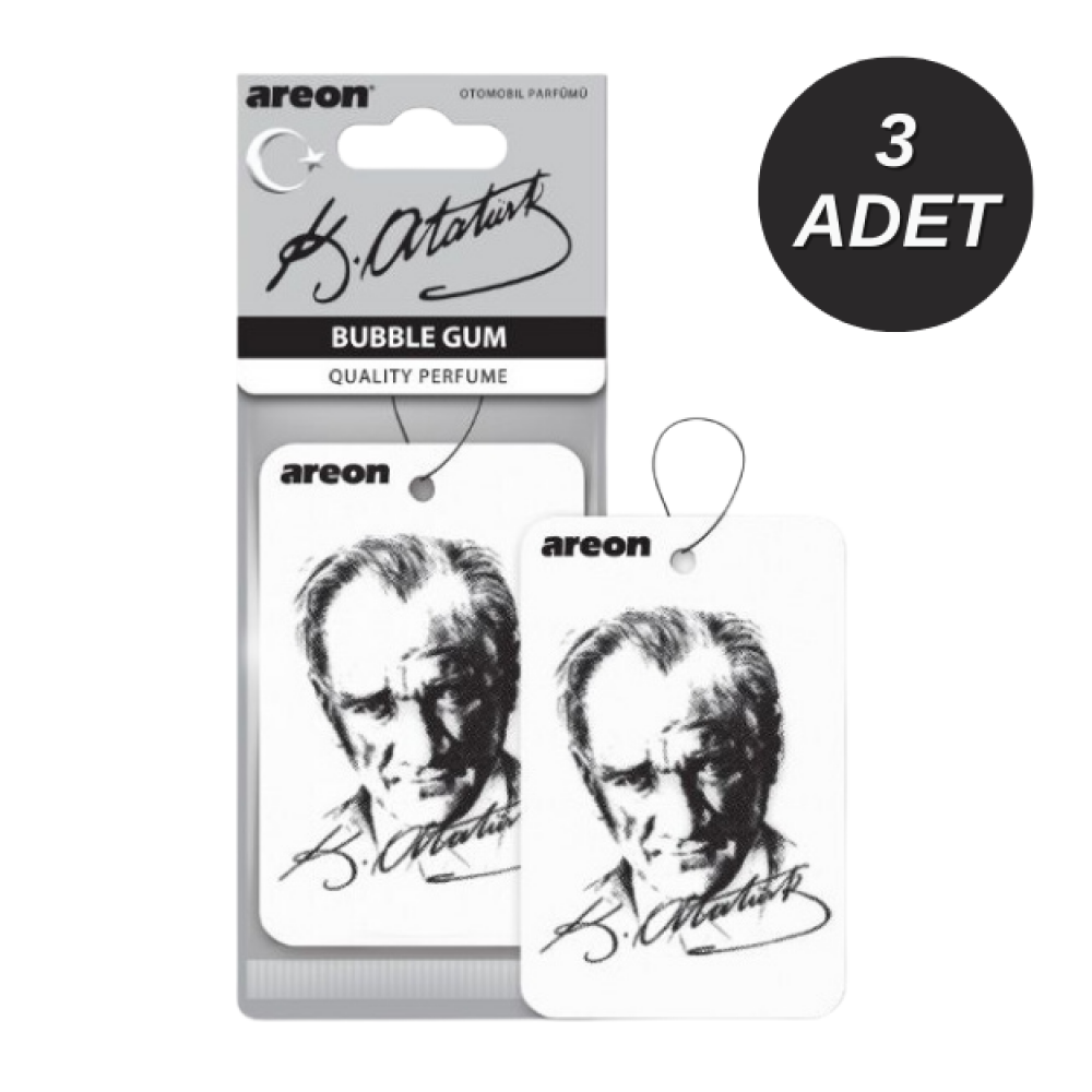Areon Atatürk Bubble Gum Oto Araç Kokusu 3 Adet