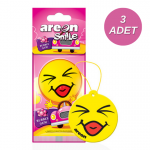 Areon Smile Dry Bubble Gum Oto Araç Kokusu 3 Adet