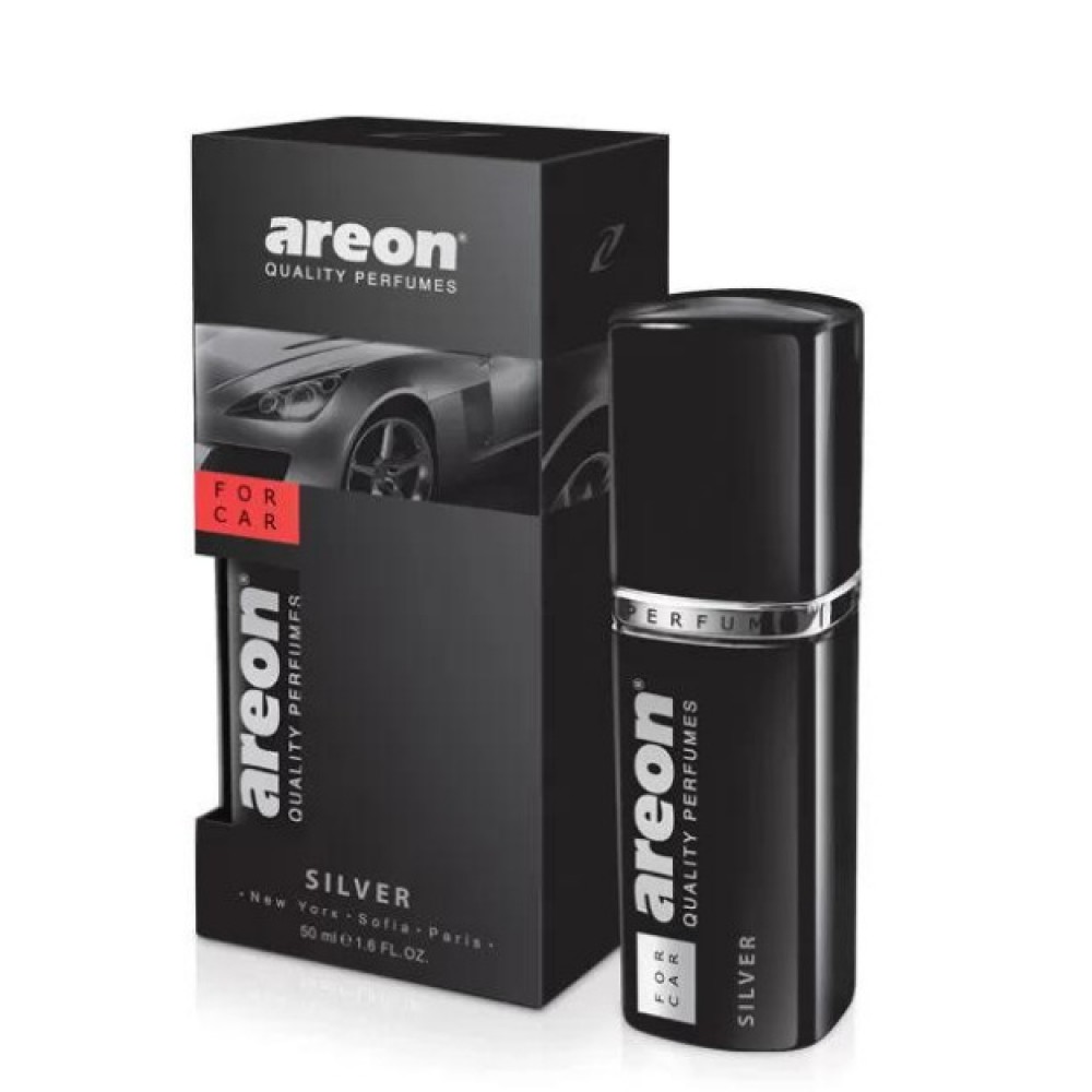 Areon Silver 50ml Araç Parfümü (Siyah Şişe)