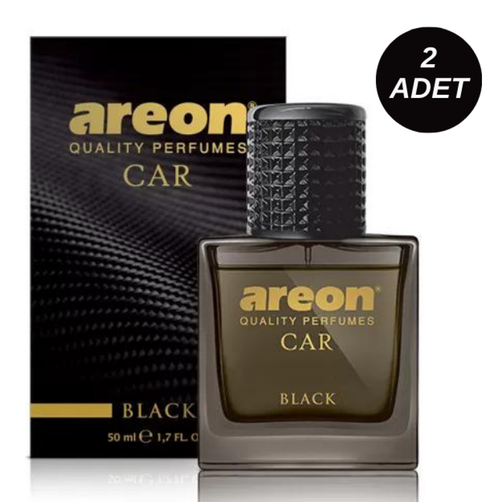 Areon 50ml Black Araç Parfümü  2 Adet