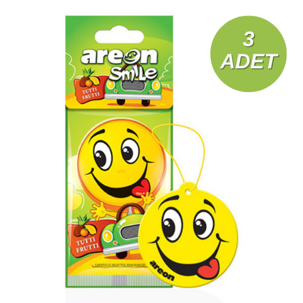 Areon Smile Dry Tutti Frutti Oto Araç Kokusu 3 Adet