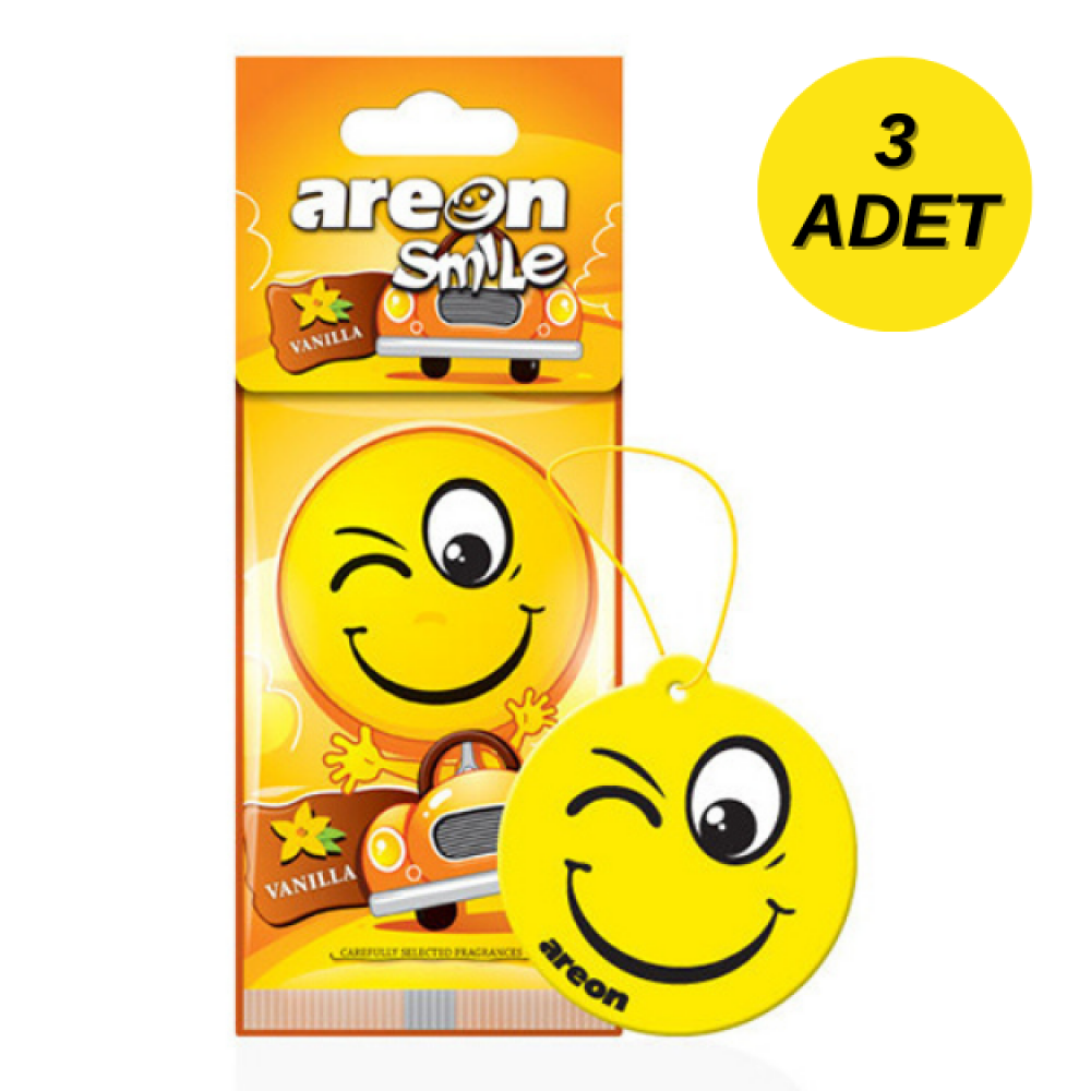 Areon Smile Dry Vanilla Oto Araç Kokusu 3 Adet