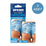 Areon Sexy Fresh Black Crystal Oto Araç Kokusu 3 Adet