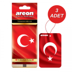 Areon Türk Bayrağı Turkish Dream Oto Araç Kokusu 3 Adet
