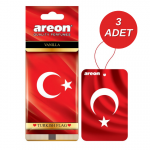 Areon Türk Bayrağı Vanilla Oto Araç Kokusu 3 Adet