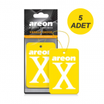 Areon X Vanilla Choco Sarı Oto Araç Kokusu 5 Adet