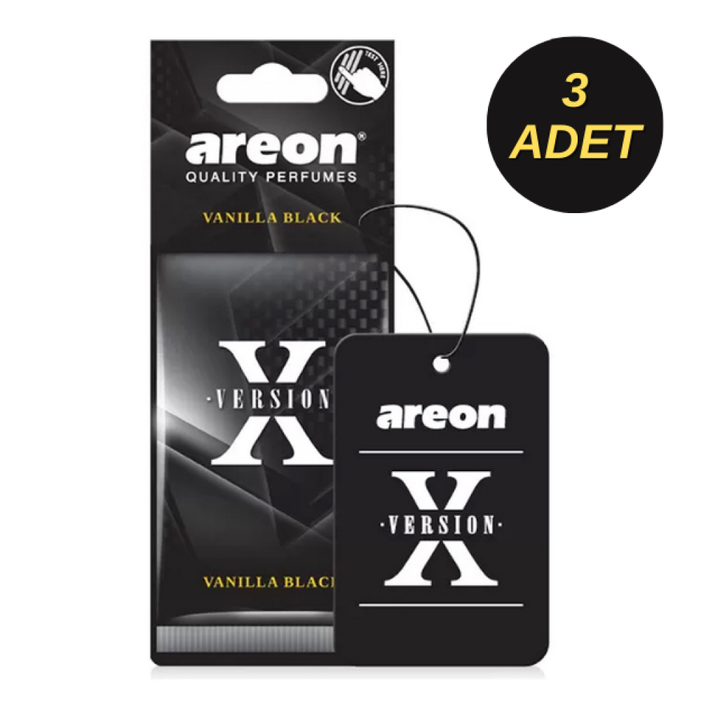 Areon X Version Vanilla Black Oto Araç Kokusu 3 Adet