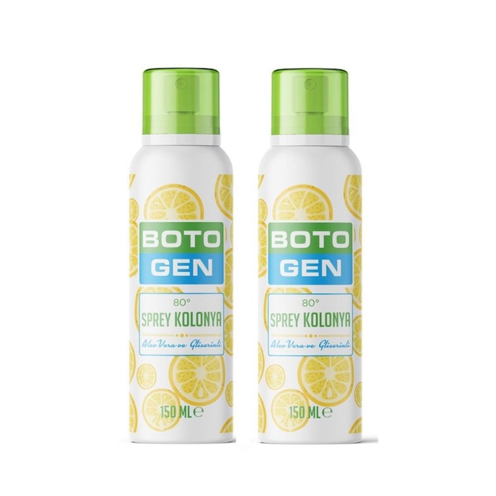 Botogen 80° Aerosol Sprey Limon Kolonyası 2 x 150 ML