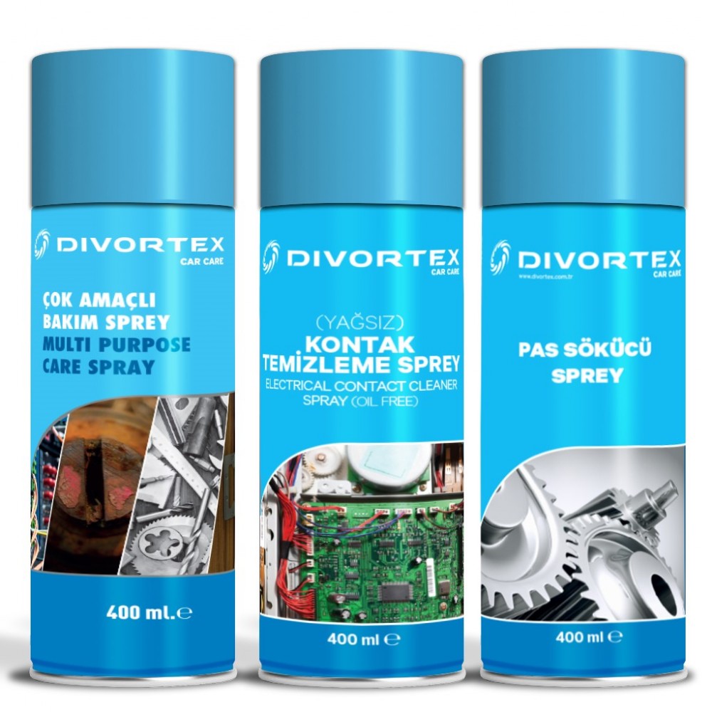 Dvx Çok Amaçlı Bakım, Pas Sökücü ve Yağsız Kontak Spreyi 3x400 ml