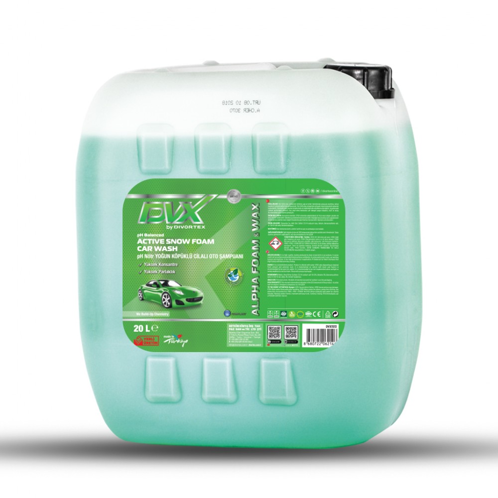 Divortex Alpha Foam Ph Nötr Cilalı Oto Şampuanı 20 lt.