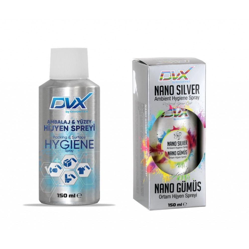 Divortex Ambalaj Temizleme Spreyi 150 ml - DVX Nano Gümüş Ortam Hijyen Spreyi Parfümlü 150 ml