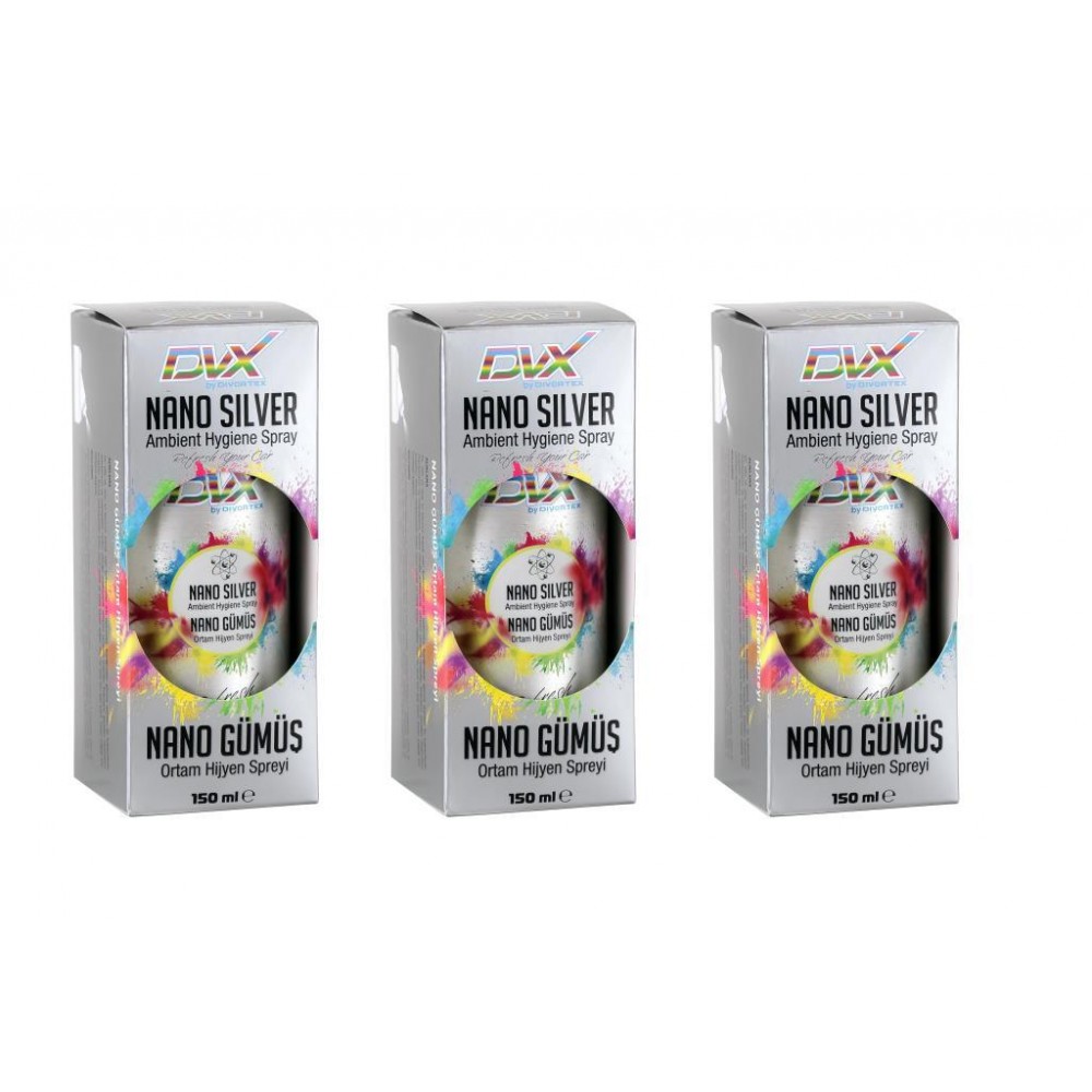 DVX Nano Gümüş Ortam Hijyen Spreyi Parfümlü 150 ml X 3