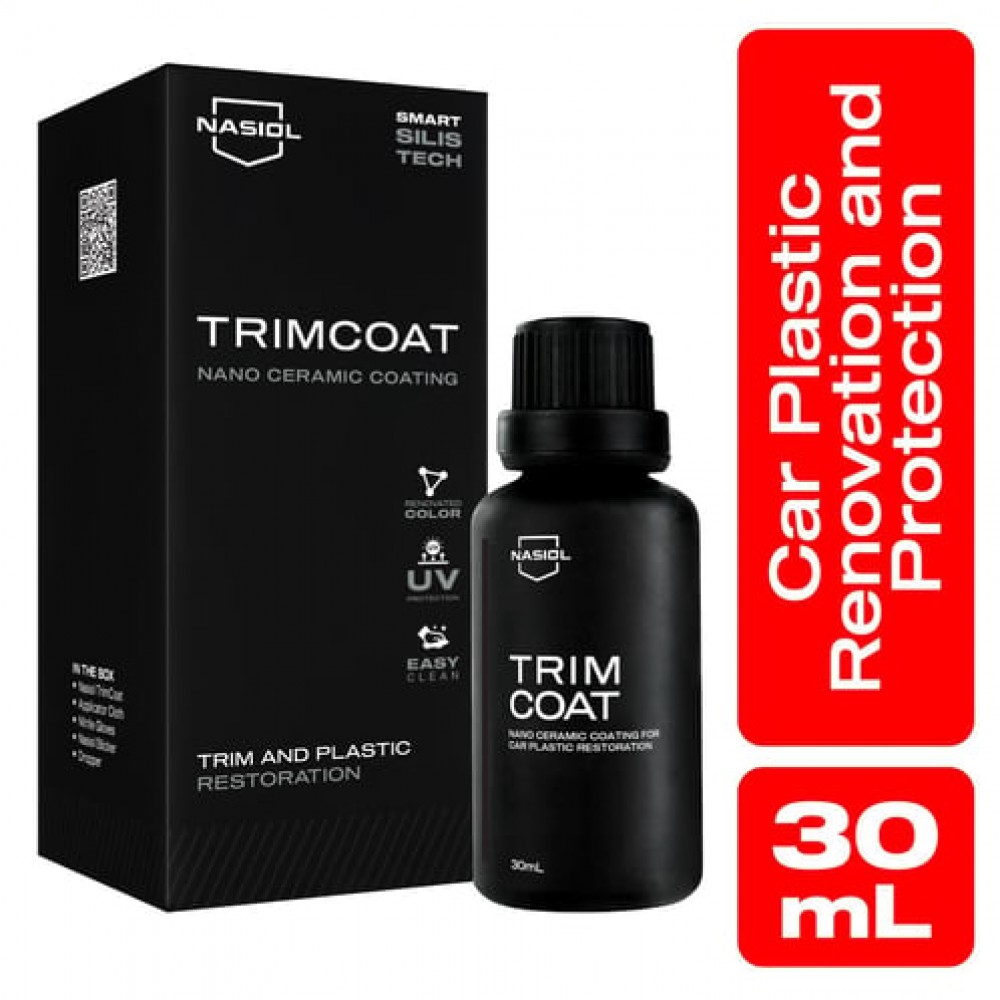 Nasiol Trimcoat Araç Plastik Yenileyici,Onarıcı ve Koruyucu Nano Seramik Kaplama-2 Yıl Dayanım-30ml